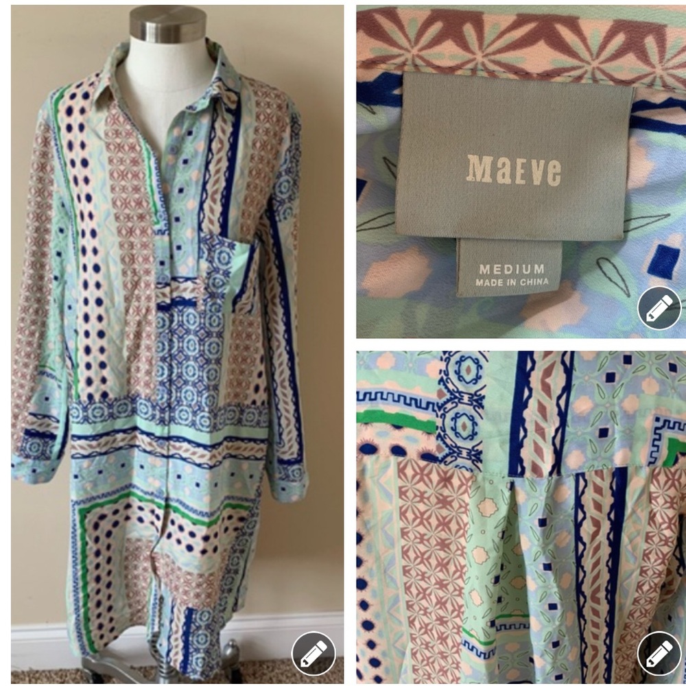 Anthropologie Maeve patterned dress 7641